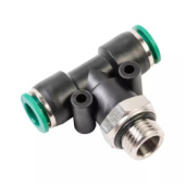 Фитинг цанговый Т-тройник GARWIN PRO 808520-Т-8-8-14 (М1/4", 8 мм, с уплотнением, пластм. корпус)